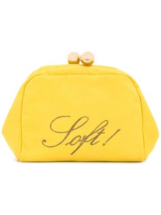 Soft embroidered clutch Moschino Vintage