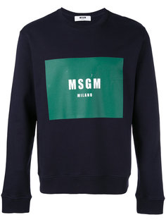 толстовка с принтом логотипа MSGM