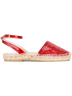 floral pattern espadrilles Oscar de la Renta