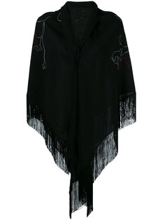 embroidered fringed scarf  Forte Forte