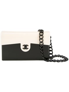 bi-colour CC logo chain shoulder bag Chanel Vintage