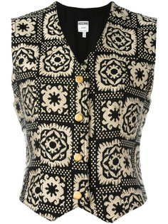 patterned waistcoat Moschino Vintage