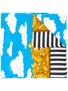 baroque cloud striped scarf Moschino Vintage