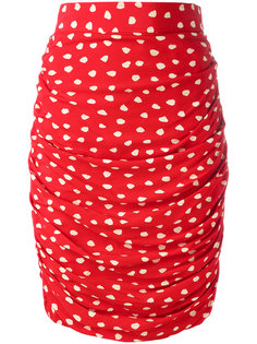 ruched polka dot skirt Emanuel Ungaro Vintage