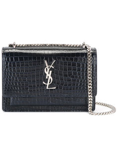 сумка на плечо с эффектом крокодиловой кожи Saint Laurent
