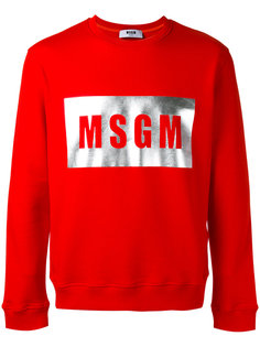 толстовка с принтом с логотипом MSGM