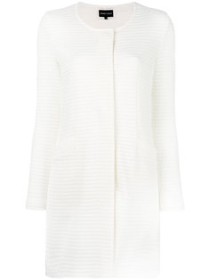 collarless single breasted coat Emporio Armani