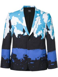 пиджак с абстрактным принтом Wan Hung