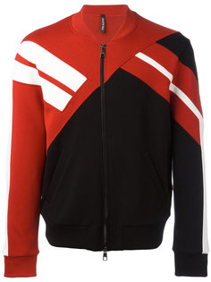 contrast panel bomber jacket Neil Barrett