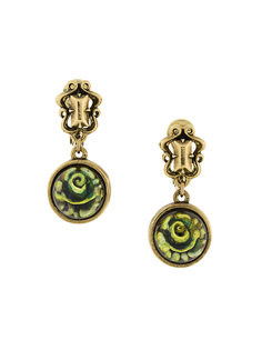 flower drop clip-on earrings Kenzo Vintage