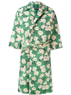 belted floral coat Rochas