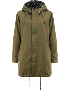 floral lined classic parka coat Saint Laurent