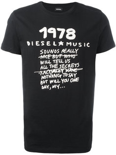 футболка с принтом Diesel