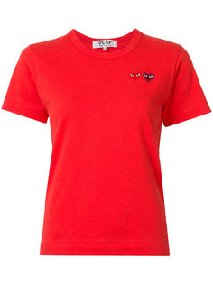 embroidered heart T-shirt Comme Des Garçons Play