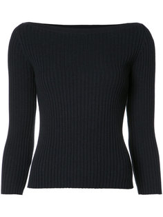 ribbed boat-neck jumper Theory