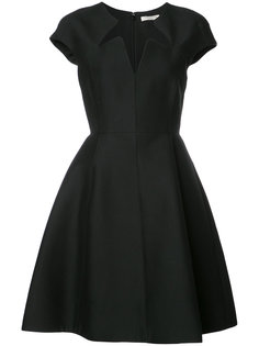 flared star neck dress  Halston Heritage