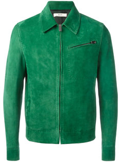 suede zip-up jacket Bally