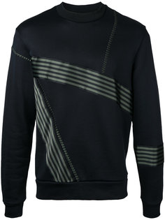 striped trim sweatshirt  Wooyoungmi