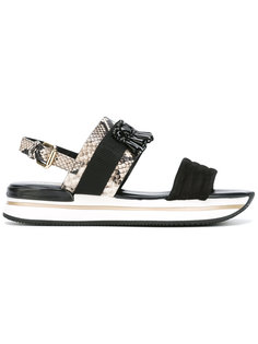 snake print platform sandals Hogan