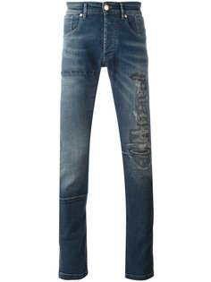 distressed finish jeans Pierre Balmain