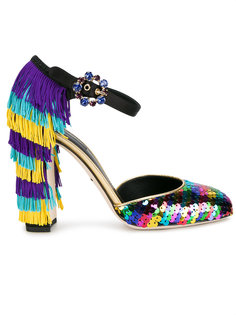 туфли с пайетками и бахромой Dolce &amp; Gabbana