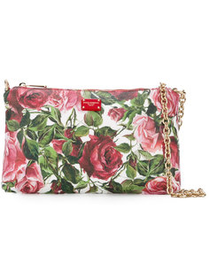 клатч с рисунком из роз и цепочкой Dolce &amp; Gabbana
