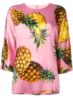 футболка с принтом ананасов Dolce &amp; Gabbana