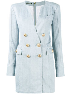 double-breasted denim mini dress Balmain
