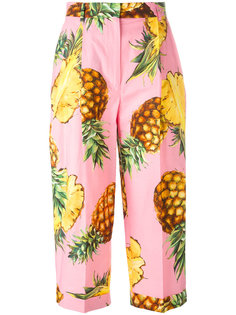 pineapple print cropped trousers Dolce &amp; Gabbana