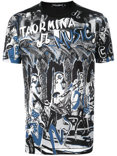 Taormina Music print T-shirt Dolce &amp; Gabbana