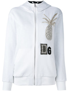crystal pineapple patch hoodie Dolce &amp; Gabbana