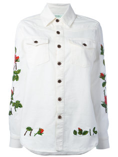 джинсовая рубашка с вышитыми розами Off-White