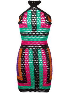 geometric print dress Balmain