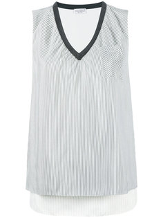 топ в тонкую полоску Brunello Cucinelli