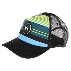 Бейсболка с сеткой Quiksilver Striped Vee Yo Moroccan Blue