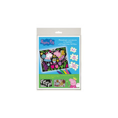 Аппликация и раскраска на бархате "Летний сад Пеппы" Peppa Pig Росмэн