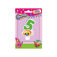 Свеча-цифра 5, 8 см, Shopkins Росмэн