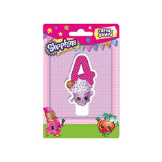 Свеча-цифра 4, 8 см, Shopkins Росмэн