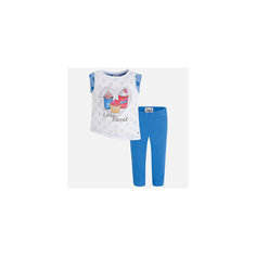 Комплект: футболка с длинным рукавом и бриджи для девочки Mayoral