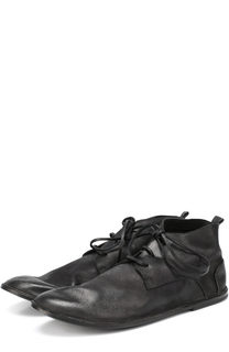 Кожаные ботинки на шнуровке с круглым мысом Marsell