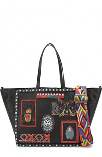Сумка Guitar Rockstud Rolling medium с вышивкой бисером Valentino