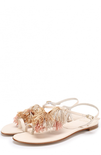 Кожаные сандалии Jabow с бахромой Stuart Weitzman