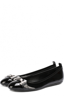 Лаковые балетки с пряжкой Tod’s Tods