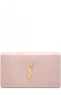 Сумка Monogram с тиснением под крокодила Saint Laurent