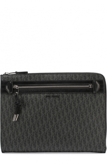 Папка для бумаг на молнии с отделкой из натуральной кожи Dior