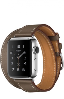 Apple Watch Hermès Series 2 38mm Stainless Steel Case с кожаным ремешком Double Tour цвета Étoupe Apple