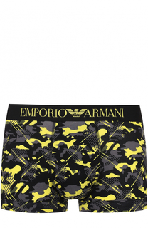 Хлопковые боксеры с широкой резинкой Emporio Armani