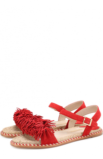Замшевые сандалии с бахромой Paloma Barcelo