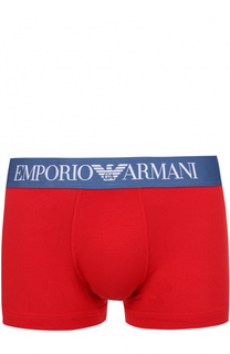 Хлопковые боксеры с широкой резинкой Emporio Armani