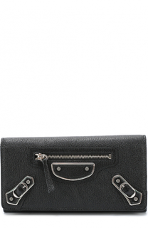 Кожаный бумажник Classic Metallic Edge на молнии Balenciaga